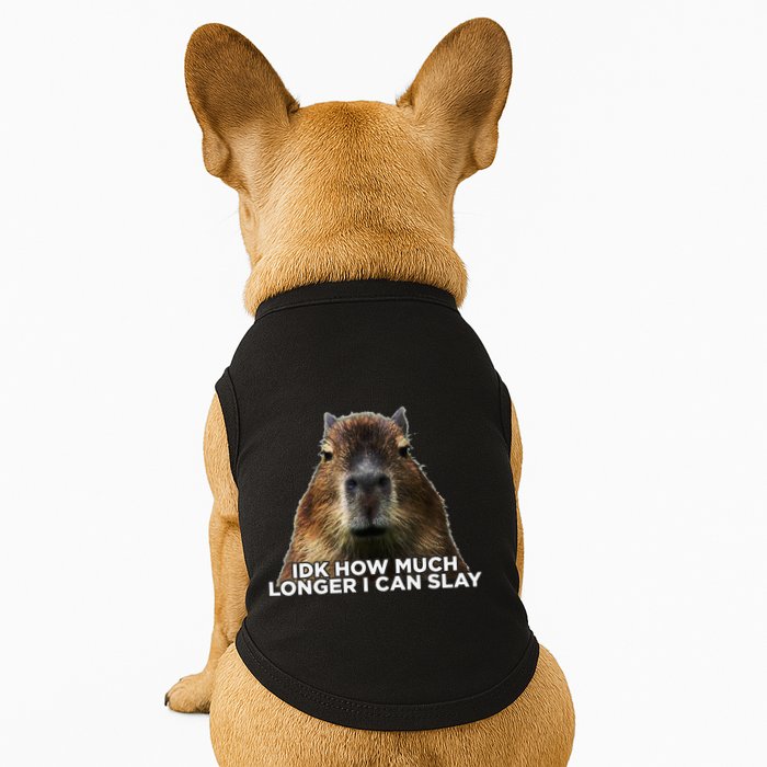 Idk How Much Longer I Can Slay Capybara Sarcastic Dank Meme Doggie Tank