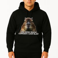 Idk How Much Longer I Can Slay Capybara Sarcastic Dank Meme Hoodie