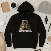 Idk How Much Longer I Can Slay Capybara Sarcastic Dank Meme Hoodie