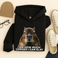 Idk How Much Longer I Can Slay Capybara Sarcastic Dank Meme Hoodie