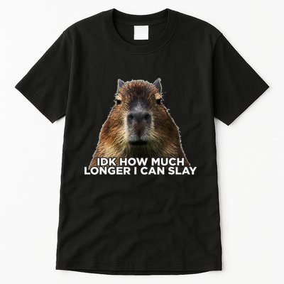 Idk How Much Longer I Can Slay Capybara Sarcastic Dank Meme Tall T-Shirt