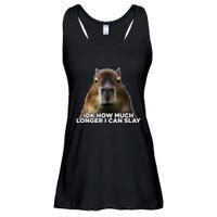 Idk How Much Longer I Can Slay Capybara Sarcastic Dank Meme Ladies Essential Flowy Tank