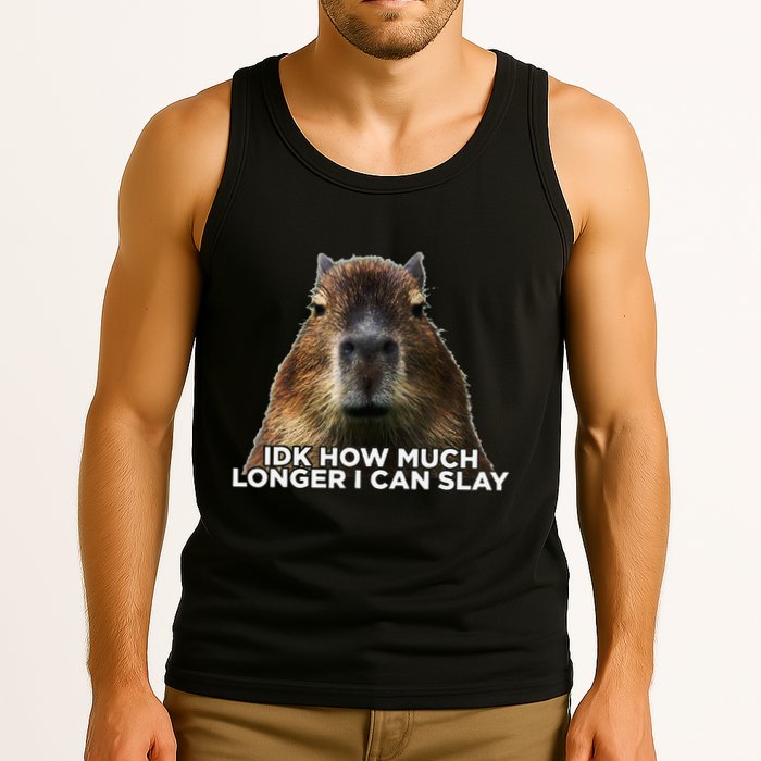 Idk How Much Longer I Can Slay Capybara Sarcastic Dank Meme Tank Top