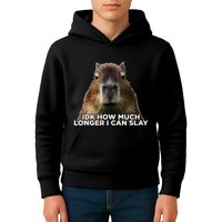 Idk How Much Longer I Can Slay Capybara Sarcastic Dank Meme Kids Hoodie