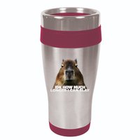 Idk How Much Longer I Can Slay Capybara Sarcastic Dank Meme 16oz Travel Tumbler