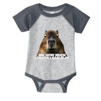 Idk How Much Longer I Can Slay Capybara Sarcastic Dank Meme Infant Baby Jersey Bodysuit