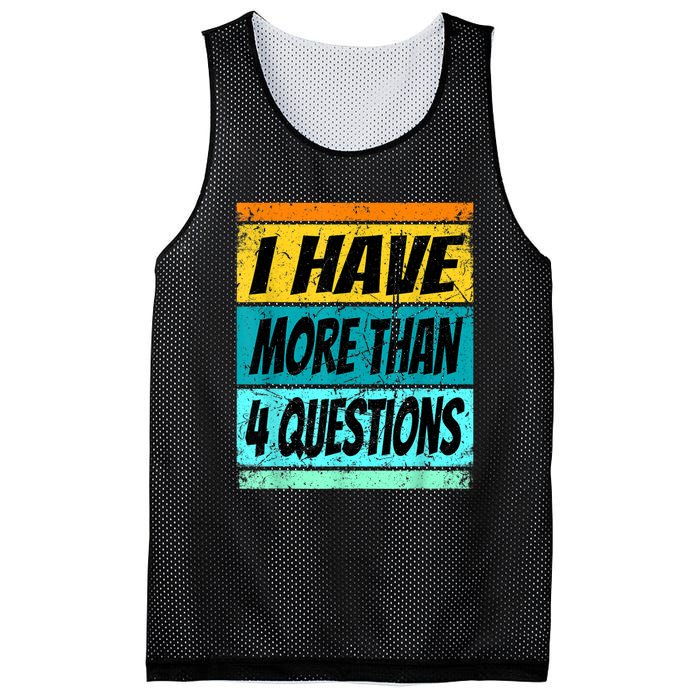 I Have More Than Four Questions Mesh Reversible Basketball Jersey Tank