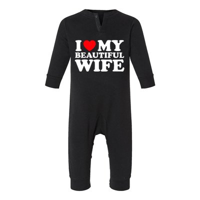 I Heart My Beautiful Wife Infant Fleece One Piece