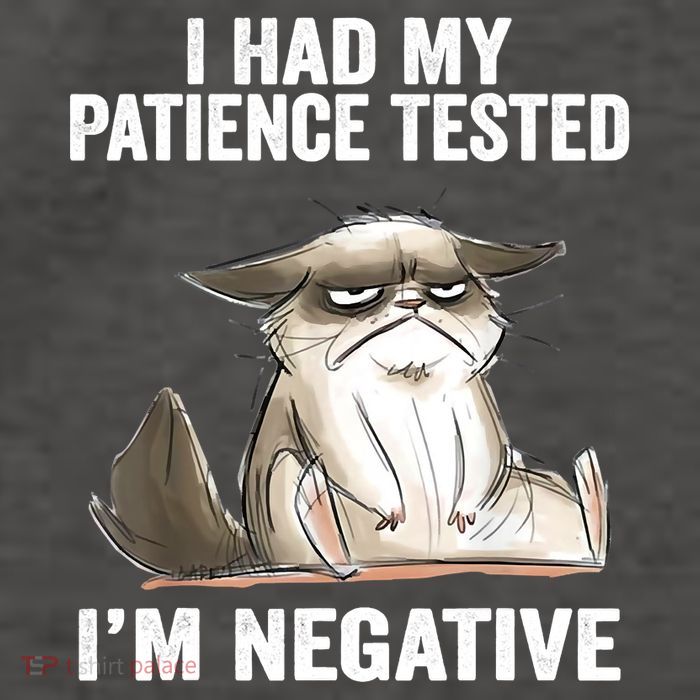 I Had My Patience Tested I'm Negative Cat Funny Sarcasm Vector Backpack