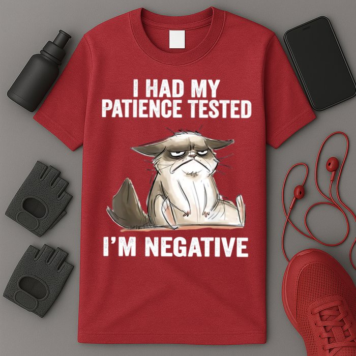 I Had My Patience Tested I'm Negative Cat Funny Sarcasm T-Shirt