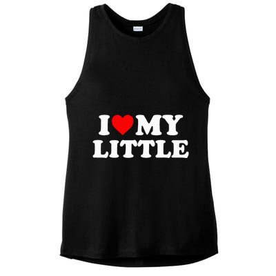 I Heart My Little Love Matching Little Big Sorority Ladies PosiCharge Tri-Blend Wicking Tank
