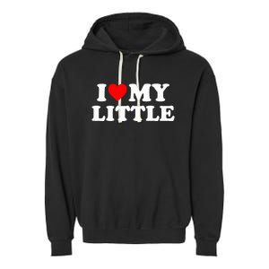 I Heart My Little Love Matching Little Big Sorority Garment-Dyed Fleece Hoodie