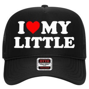 I Heart My Little Love Matching Little Big Sorority High Crown Mesh Back Trucker Hat