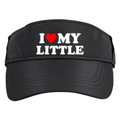 I Heart My Little Love Matching Little Big Sorority Adult Drive Performance Visor