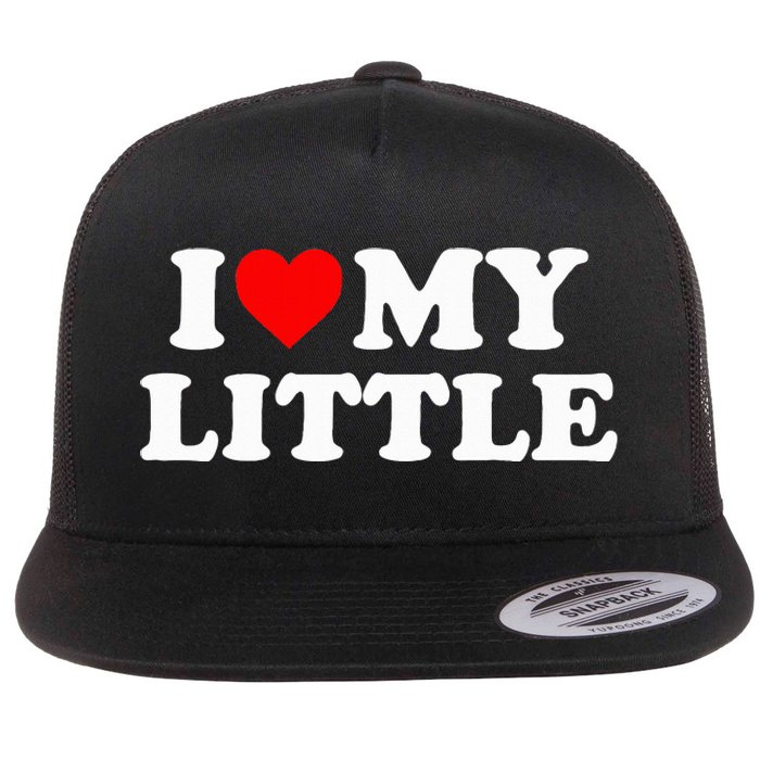 I Heart My Little Love Matching Little Big Sorority Flat Bill Trucker Hat