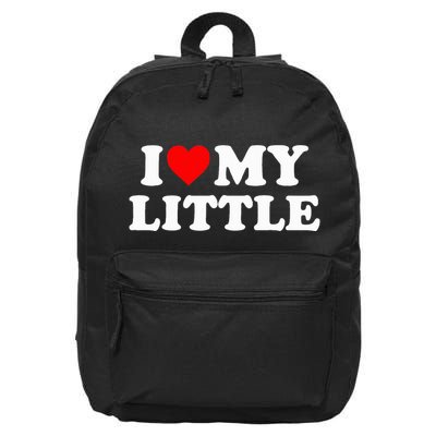 I Heart My Little Love Matching Little Big Sorority 16 in Basic Backpack