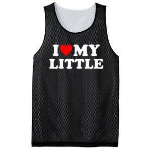 I Heart My Little Love Matching Little Big Sorority Mesh Reversible Basketball Jersey Tank