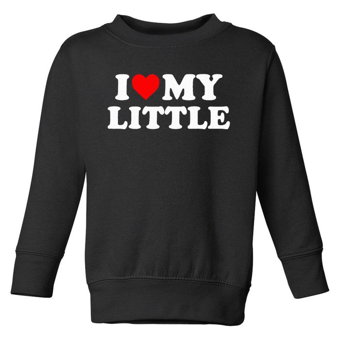 I Heart My Little Love Matching Little Big Sorority Toddler Sweatshirt