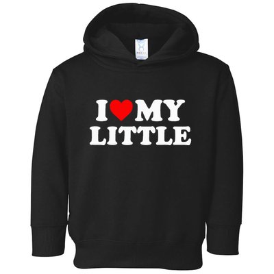 I Heart My Little Love Matching Little Big Sorority Toddler Hoodie