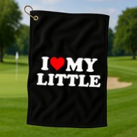 I Heart My Little Love Matching Little Big Sorority Golf Towel