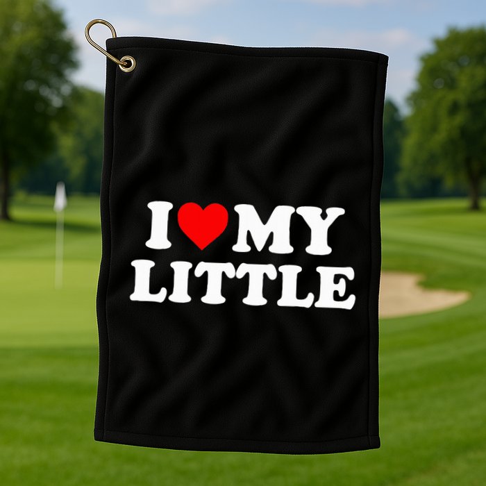 I Heart My Little Love Matching Little Big Sorority Golf Towel