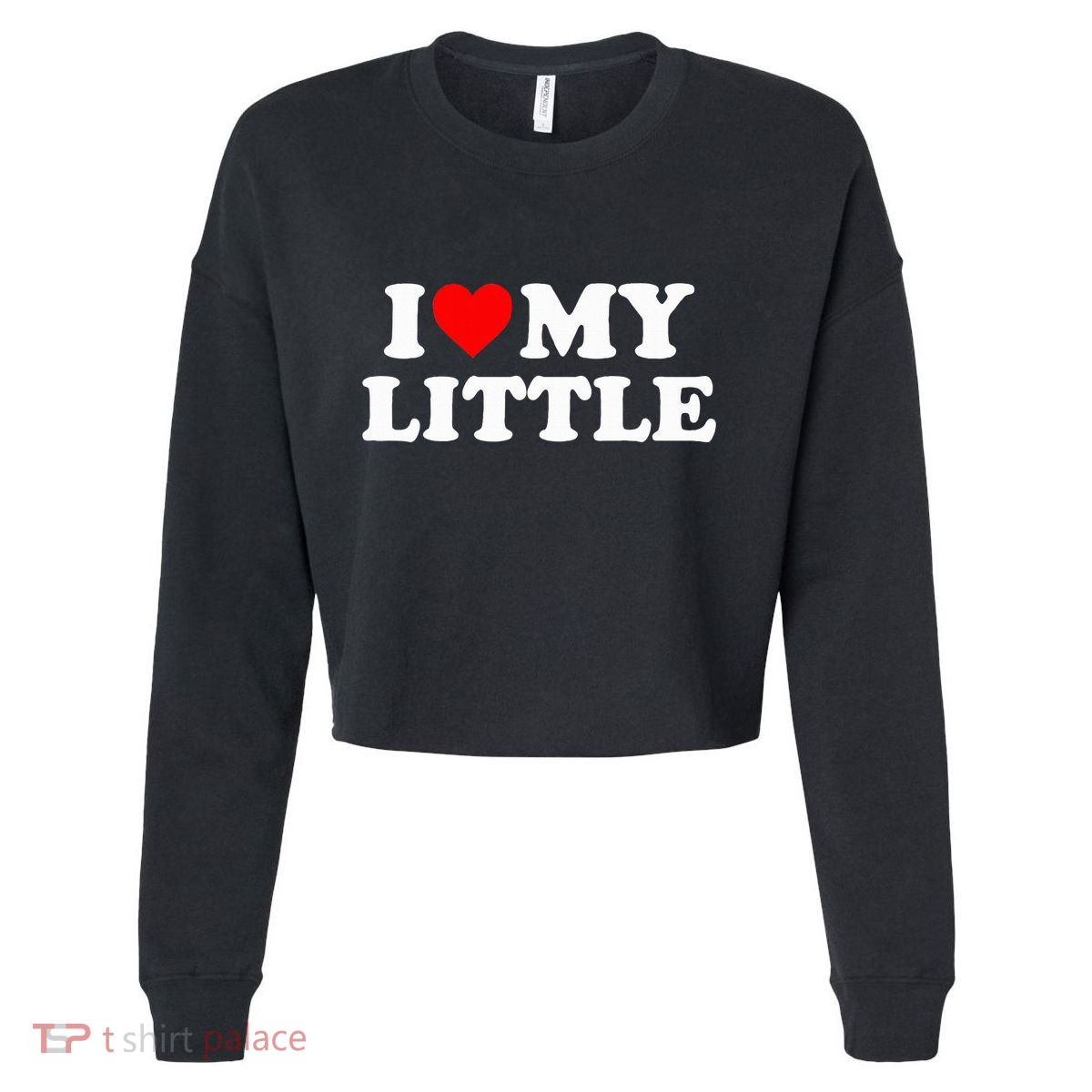 I Heart My Little Love Matching Little Big Sorority Cropped Pullover Crew