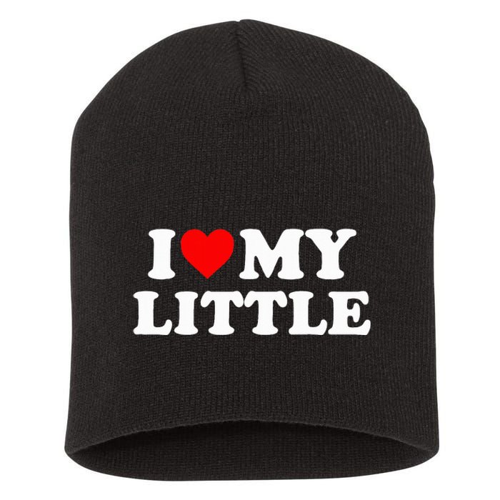 I Heart My Little Love Matching Little Big Sorority Short Acrylic Beanie