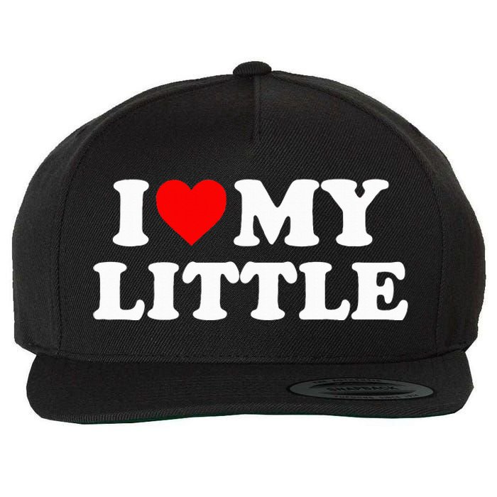 I Heart My Little Love Matching Little Big Sorority Wool Snapback Cap