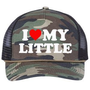 I Heart My Little Love Matching Little Big Sorority Retro Rope Trucker Hat Cap