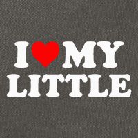 I Heart My Little Love Matching Little Big Sorority Cotton Canvas Backpack