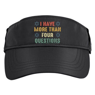 I Have More Than Four Questions Funny Passover Seder Adult Drive Performance Visor