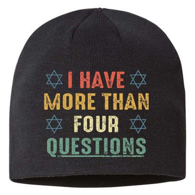 I Have More Than Four Questions Funny Passover Seder Sustainable Beanie