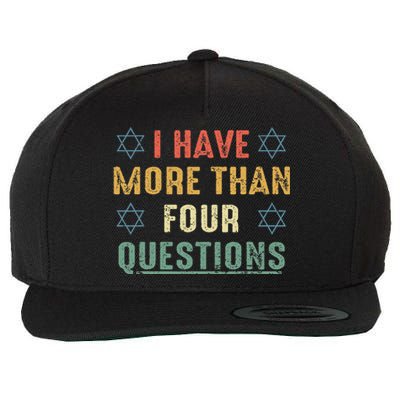 I Have More Than Four Questions Funny Passover Seder Wool Snapback Cap