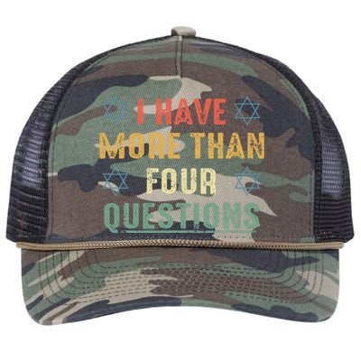 I Have More Than Four Questions Funny Passover Seder Retro Rope Trucker Hat Cap