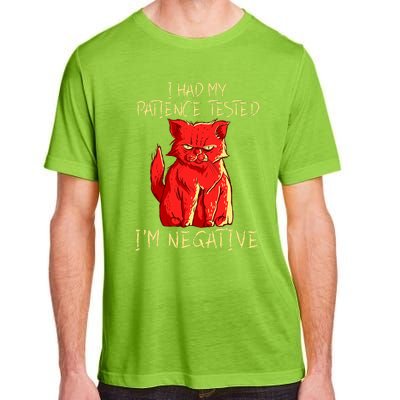 I Had My Patience Tested I'm Negative Funny Angry Cat Adult ChromaSoft Performance T-Shirt