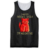 I Had My Patience Tested I'm Negative Funny Angry Cat Mesh Reversible Basketball Jersey Tank