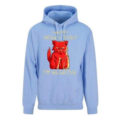 I Had My Patience Tested I'm Negative Funny Angry Cat Unisex Surf Hoodie