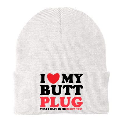 I Heart My Butt Plug That I Have In Me Right Now Knit Cap Winter Beanie