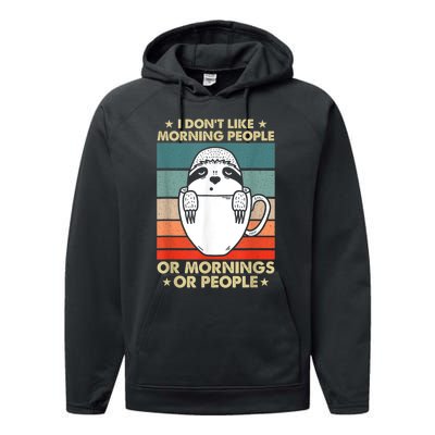 I Hate Morning People And Mornings And People Performance Fleece Hoodie