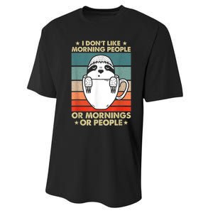 I Hate Morning People And Mornings And People Performance Sprint T-Shirt