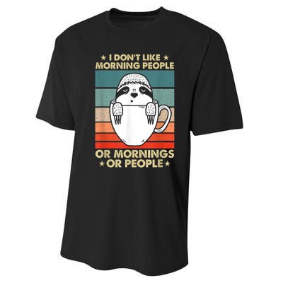 I Hate Morning People And Mornings And People Performance Sprint T-Shirt