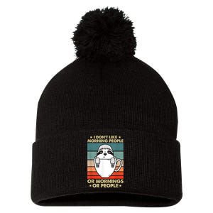 I Hate Morning People And Mornings And People Pom Pom 12in Knit Beanie