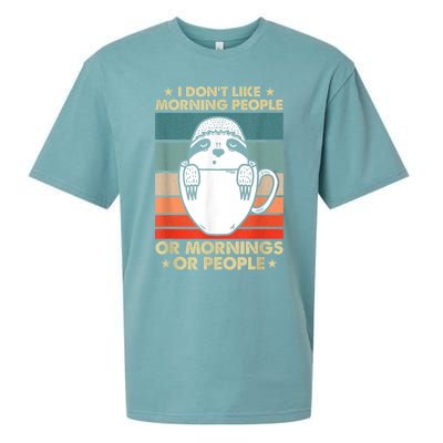 I Hate Morning People And Mornings And People Sueded Cloud Jersey T-Shirt