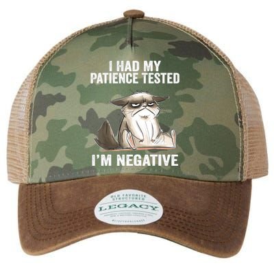 I Had My Patience Tested I'm Negative Cat Funny sarcasm Legacy Tie Dye Trucker Hat