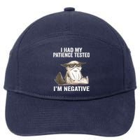 I Had My Patience Tested I'm Negative Cat Funny sarcasm 7-Panel Snapback Hat