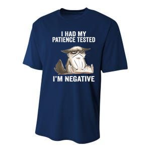 I Had My Patience Tested I'm Negative Cat Funny sarcasm Youth Performance Sprint T-Shirt