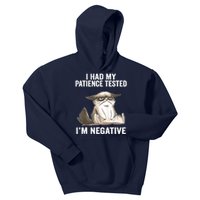 I Had My Patience Tested I'm Negative Cat Funny sarcasm Kids Hoodie