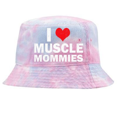 I Heart Muscle Mommies Muscle Mommy Tie-Dyed Bucket Hat