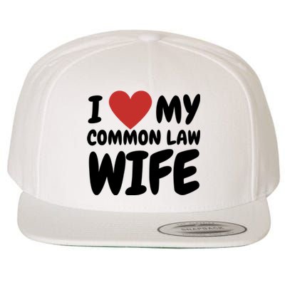 I Heart My Common Law Wife Wool Snapback Cap