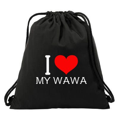 I Heart My W.A.W.A Drawstring Bag